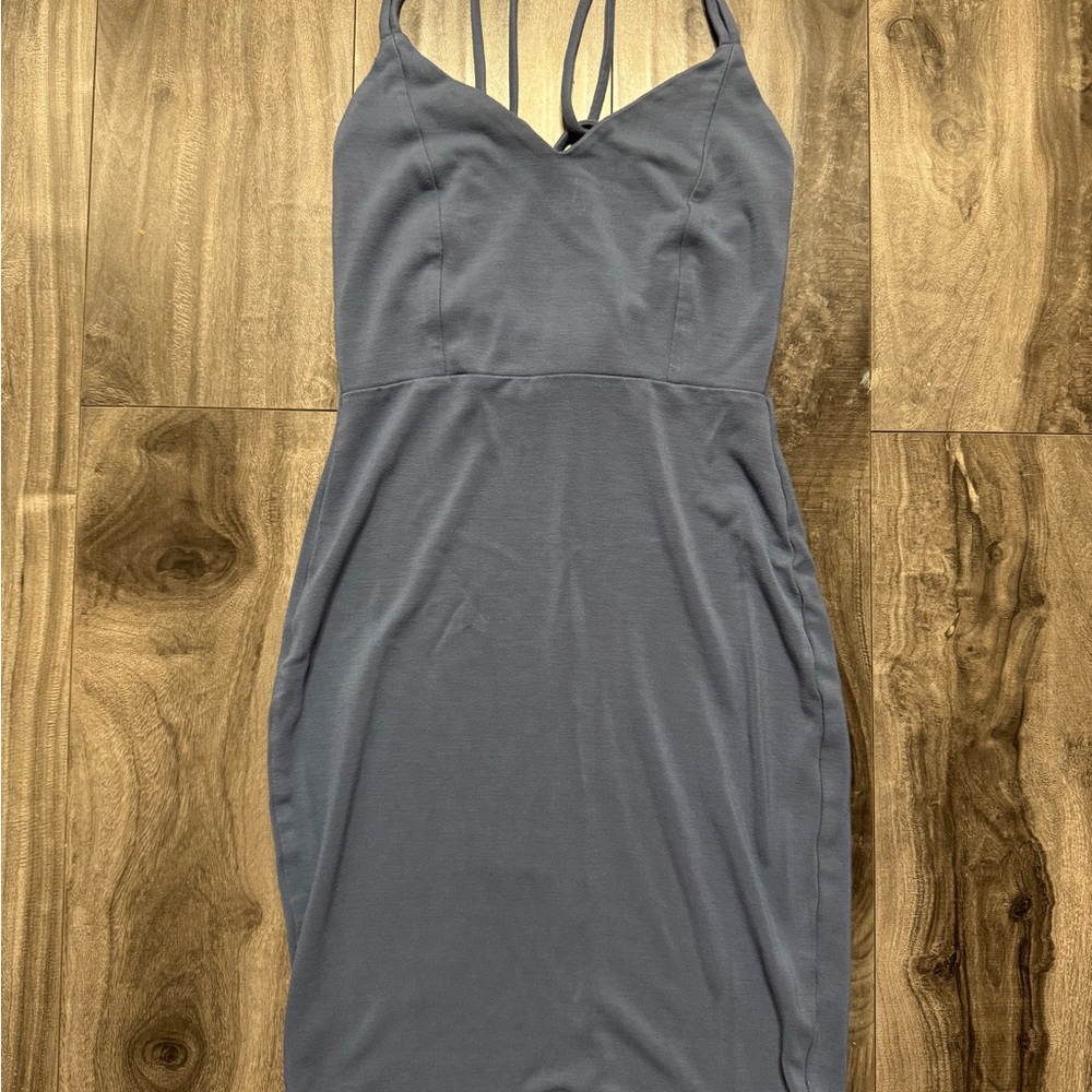 Windsor Dusty Blue Spaghetti Strap Dress